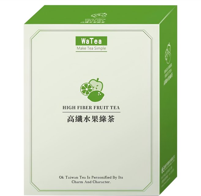 歐可茶葉 高纖水果綠茶 - 享受清新水果風味, 30g, 7包, 1盒