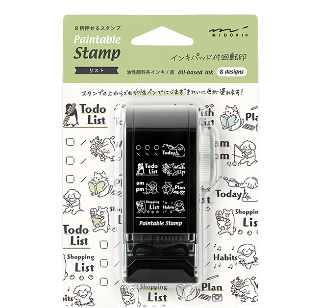 日本 MIDORI 迴轉印章附印台 35579, 清單, 1個