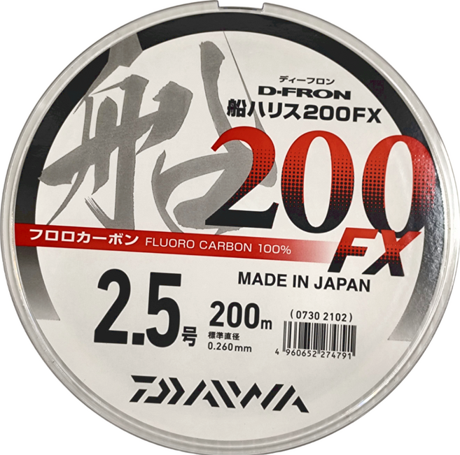 DAIWA 大和 D-FRON 船用子線 釣線 200 FX, 透明色, 1個