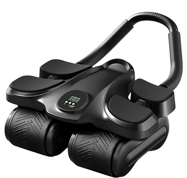 【gaarii】自動回彈 四輪健腹輪 健身 健腹 擴胸 練腹肌神器捲腹收腹男健身肘撐式 滾輪 健腹輪(四輪健腹輪), 1個, 健腹輪R1130