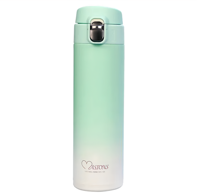 MASIONS 美心 316不鏽鋼陶瓷漸層彈蓋保溫杯, 綠色, 500ml, 1個