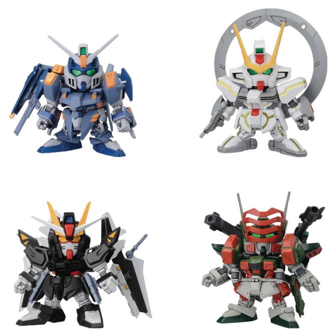 BANDAI SD 鋼彈 BB 戰士 C.E.73 STARGAZER 組裝模型4件組, 1套