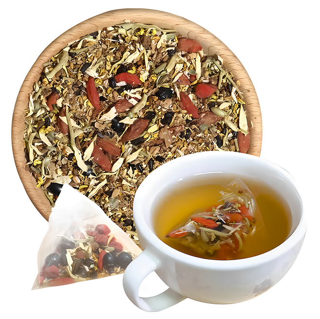 GreenMarket 菓青市集 熬夜茶 牛蒡枸杞養生茶 三角茶包, 4g, 10包, 1袋