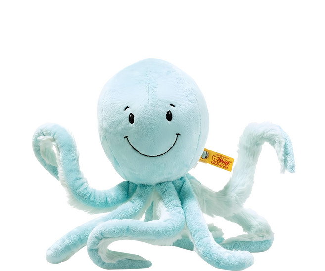Steiff 德國金耳釦泰迪熊 Soft Cuddly Friends Ockto octopus 填充玩具, 章魚 藍綠色, 1個