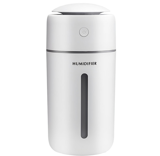 無線加濕器 充電款 350ml 七彩氛圍燈 USB充電, BH187, 白色