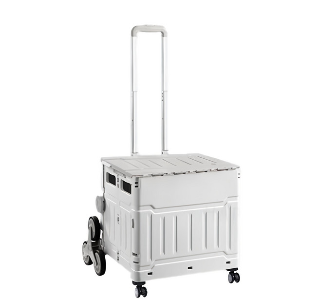 折疊購物收納車 YN8812 爬坡輪款, 灰色, 1個