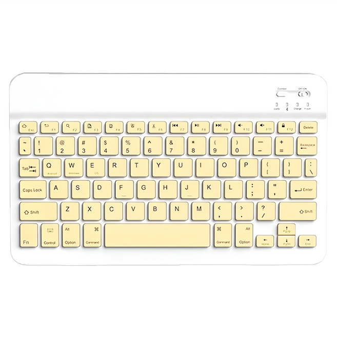 HONG JIN 宏晉 藍芽鍵盤, 黃色, B215, 剪刀腳結構