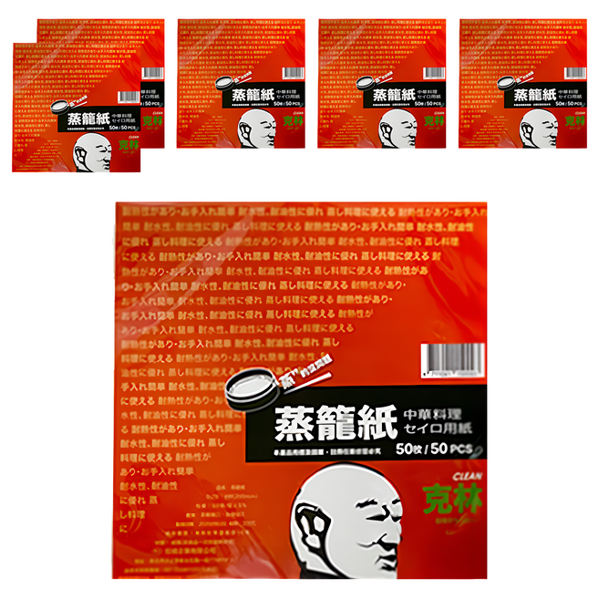 CLEAN 克林 蒸籠紙, 6包, 50張, 20cm