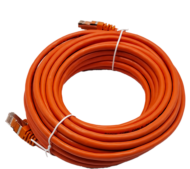 POLYWELL 寶利威爾 CAT6A 高速網路線 10Gbps RJ45 福祿克認證 PW15-W58-K100, 10m, 橘色, 1條