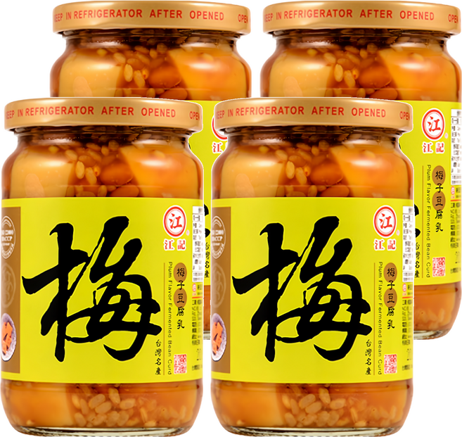江記 元氣梅子豆腐乳, 380g, 4罐