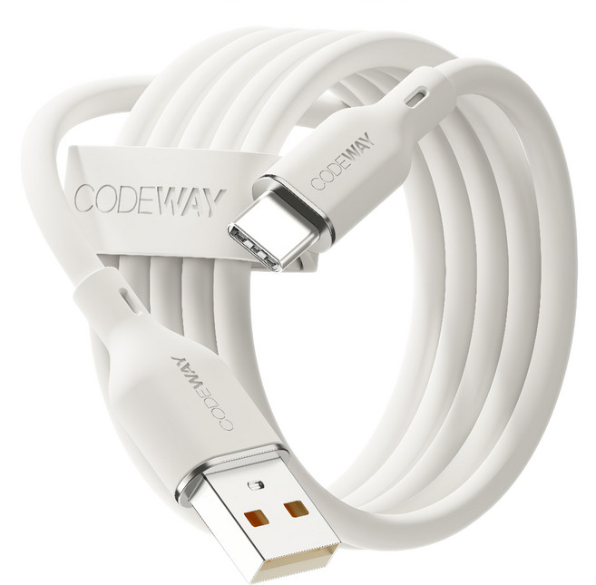 CODEWAY PALLET 系列 USB-A-USB-C 快充充電線, 白色, 1條, 0.6m