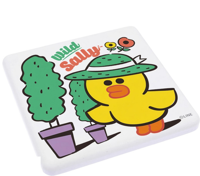 收納王妃 LINE休閒款彩繪杯墊 方, 盆栽莎莉, 1個