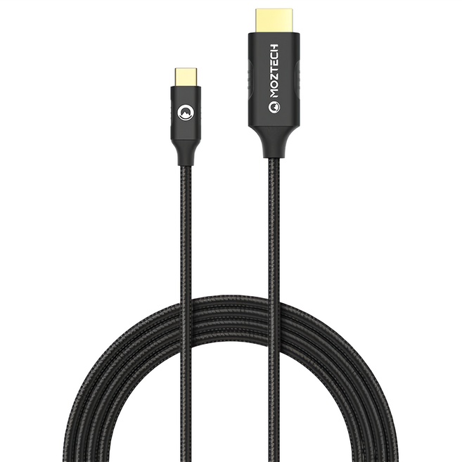 MOZTECH Type-C to HDMI 影音轉接線, 1.8m, 黑色, 1條