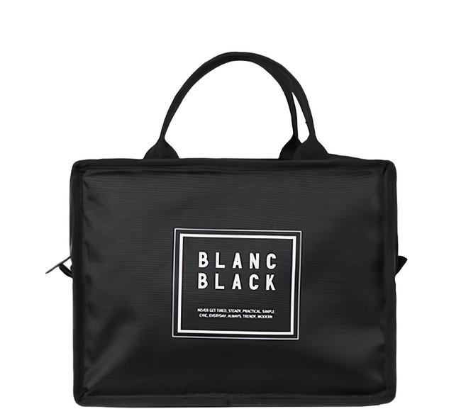 BLANC BLACK 野餐用食物保溫保冷袋, 黑色, 1個