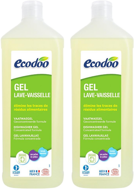 ecodoo 洗碗機專用環保清潔劑, 1L, 2瓶