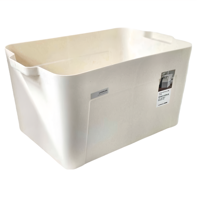 LocknLock 樂扣樂扣 韓風積木可堆疊收納箱 32L B1C4, 象牙白, 1個