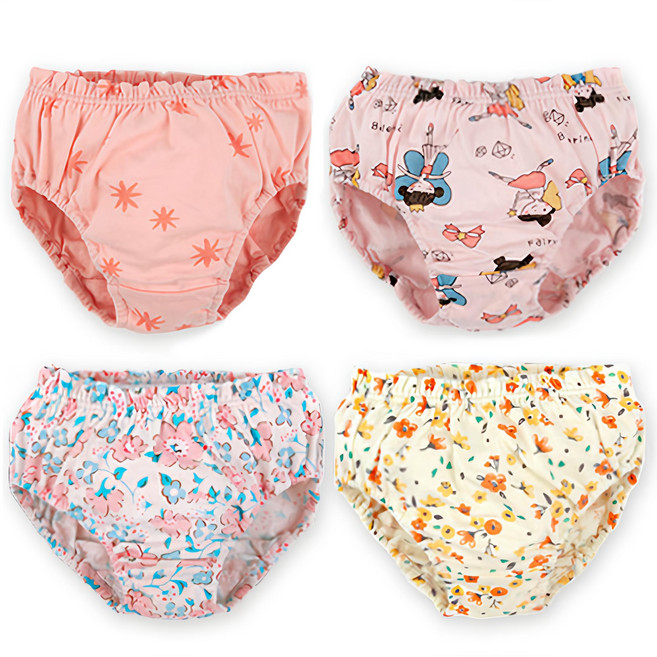 Maykids 女童款 印花三角內褲4件組