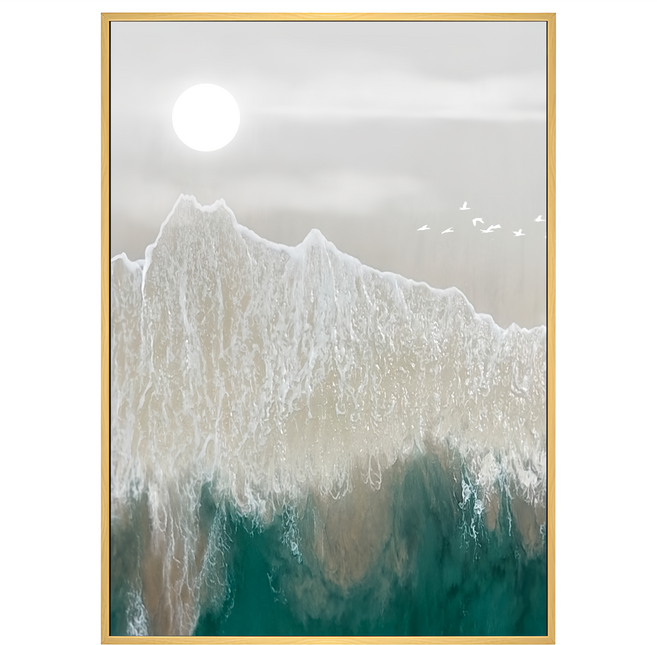 BOLUO GALLERY 菠蘿選畫所 雲山幻境II APAA3417D 掛畫, 木色