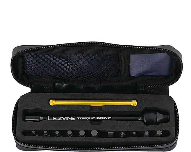 LEZYNE 扭力板手組 附收納包 TORQUE DRIVE 自行車維修工具組 精準扭力控制 多尺寸起子頭, 1組