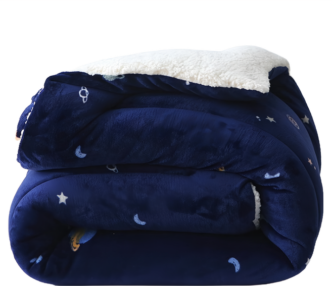 comet Home 羊毛觸感雙面超細纖維棉被, 夜色