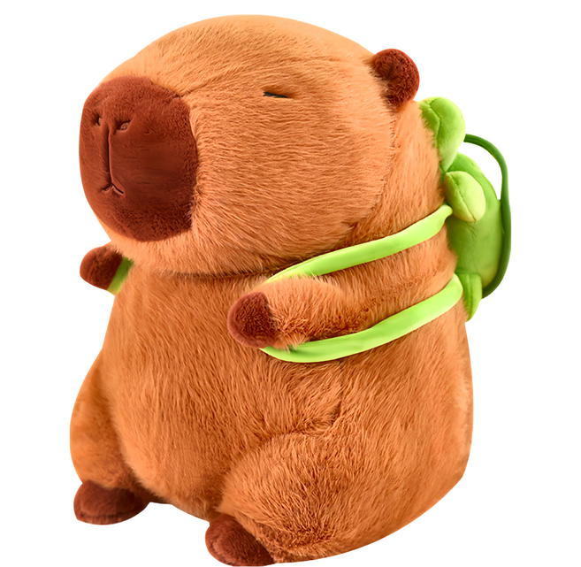 Mega 可愛呆萌毛絨玩偶, 33cm, 水豚君 棕色, 1個