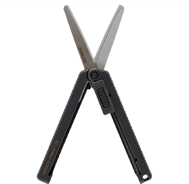 日本 MIDORI XS迷你系列收納型小剪刀 7.6cm長 1.9cm寬 不鏽鋼, 黑色, 1支