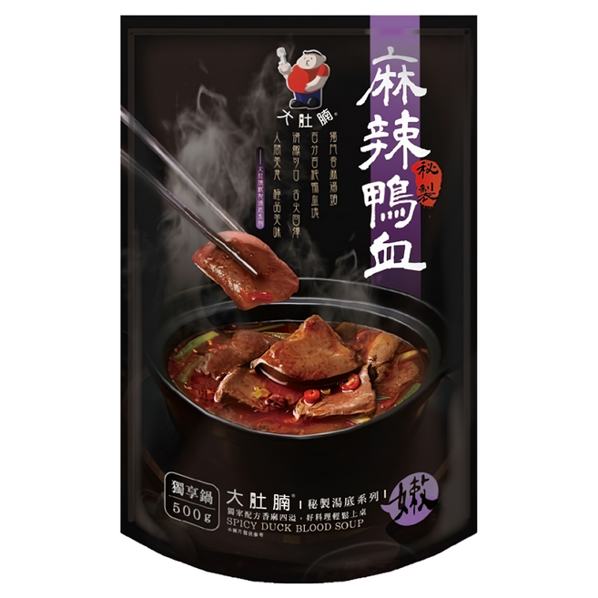 大肚腩 麻辣鴨血, 500g, 1包