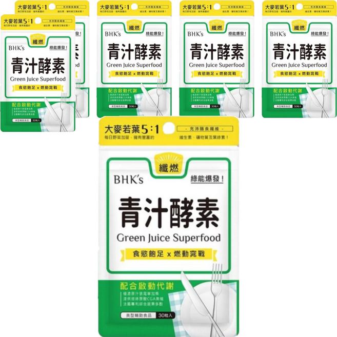 BHK's 青汁酵素錠, 30顆, 6包
