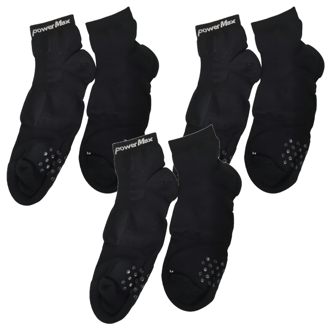 Power Max 全鎖跟貼紮型運動襪 3雙 全面穩定腳踝 足弓U型加壓設計