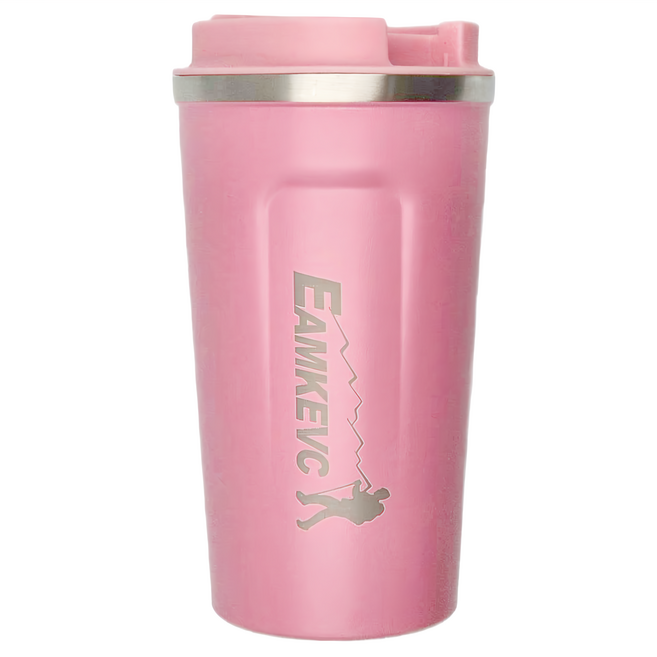 EAMKEVC 伊凱文 不鏽鋼隨手咖啡杯, 粉色, 510ml, 1個