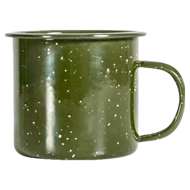 sagaform Doris琺瑯杯 11 x 9 x 8cm 380ml, 綠色, 1個