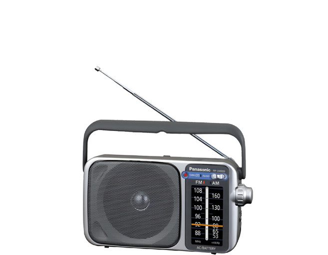 Panasonic 便攜式AMFM收音機, RF-2400D, 便攜式 灰色