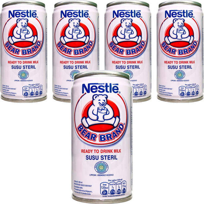 BEAR BRAND SUSU CAP BERUANG 熊牌奶水, 189ml, 5罐