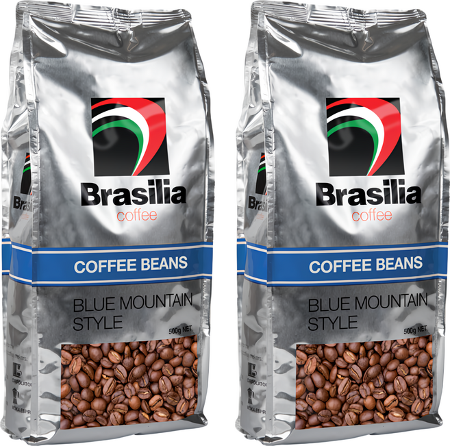 Brasilia 巴西里亞 咖啡豆 藍山風味, 咖啡豆(無研磨), 500g, 2包
