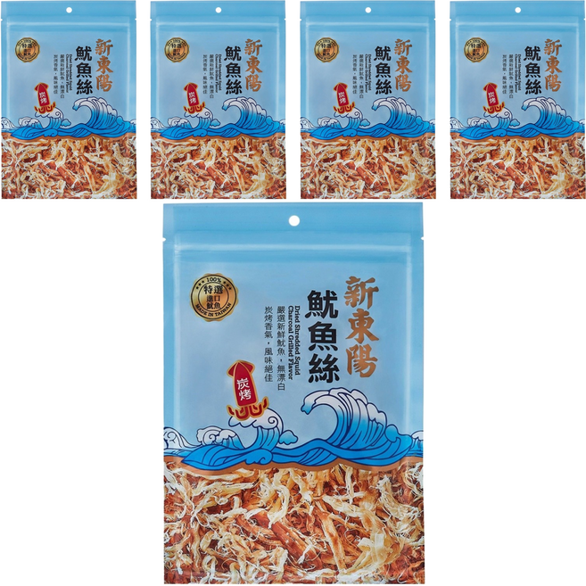 新東陽 魷魚絲 炭烤, 85g, 5包