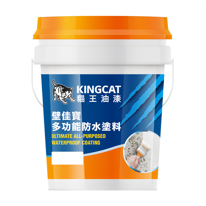 KINGCAT 貓王油漆 壁佳寶 多功能防水塗料 K1-680 13 礦銀灰, 18.92L, 1桶