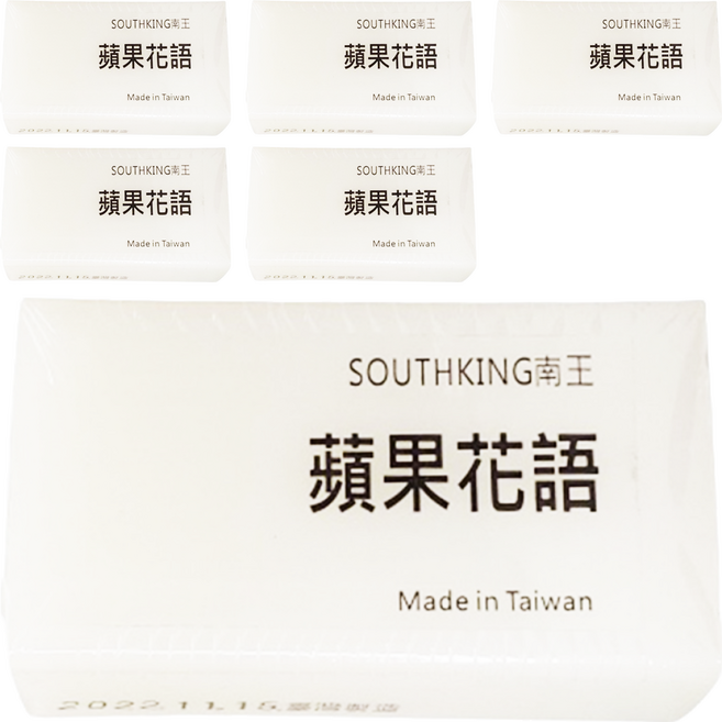 LANOWN 南王 沐浴皂 蘋果花語 100g 溫和潔淨、清新香氛 台灣製造, 6個