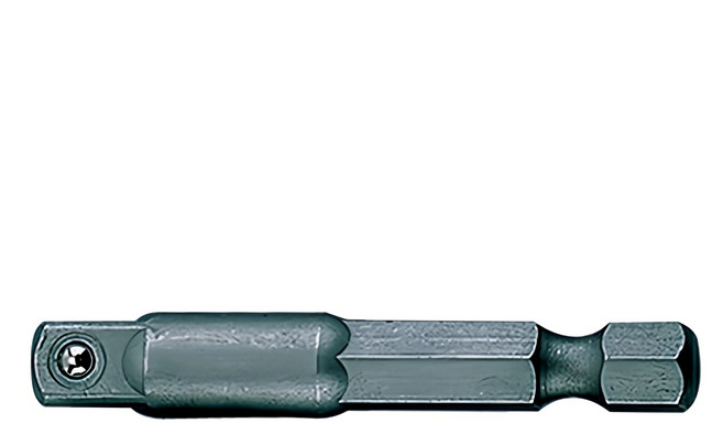 KING TONY 金統立 專業級工具 1/4 起子頭板桿 鉻釩合金鋼 Bit更換套筒接頭（鋼珠型） 四方頭打珠 依據 DIN 7428, 1個