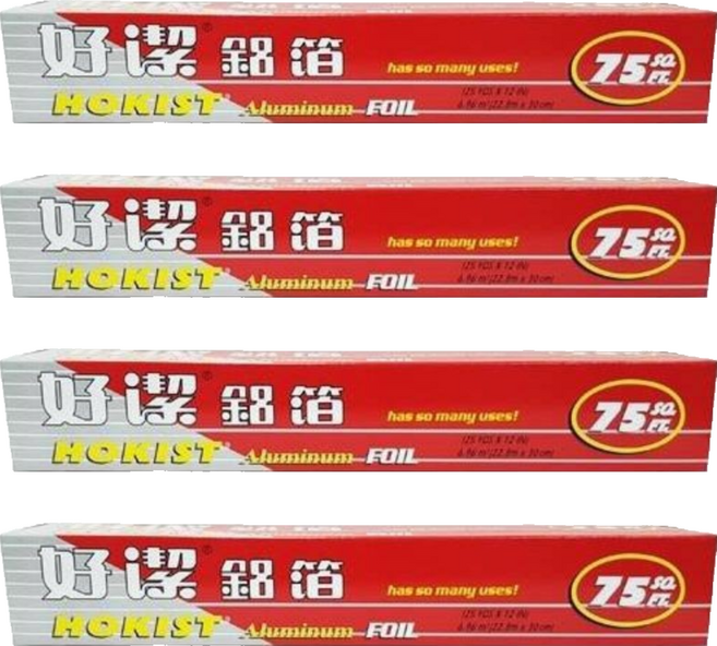 HOKIST 好潔 鋁箔 適用於食品包裝, 22.8m, 4盒