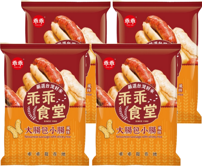 乖乖 食堂米果 大腸包小腸風味, 4包, 60g