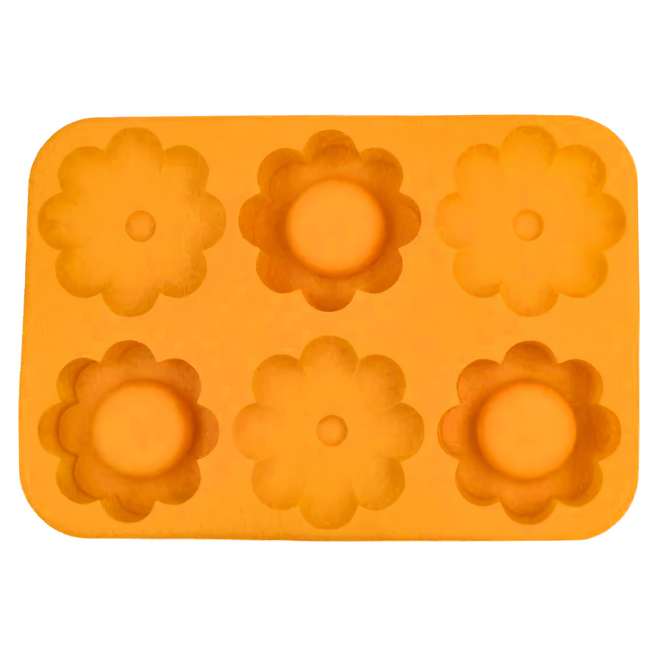 KAI 貝印 立體花形矽膠模 DL-8000, 黃色, 1個