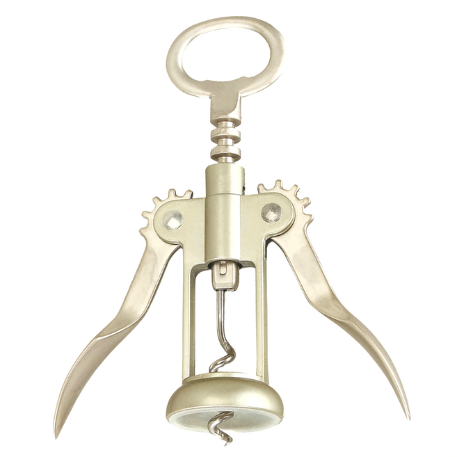 KAI 貝印 KITCHEN 葡萄酒旋轉開瓶器 鋅合金 尺寸170x65x40mm, 銀色 + 金色, 1支