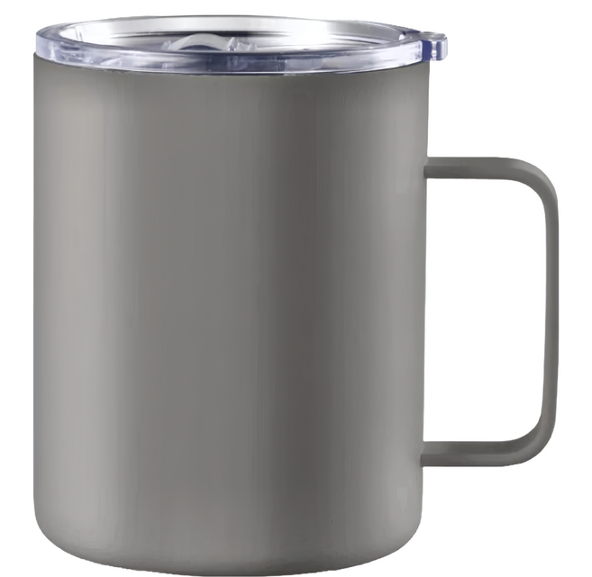 川本之家 304森之呼吸野營杯 420ml 不鏽鋼內膽 真空斷熱, 月石灰, 1個