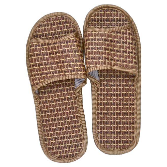 藤編拖鞋, 265mm, 小方格 棕色