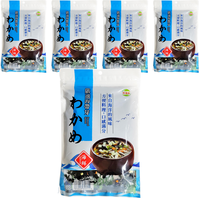 旺意香 嚴選海帶芽 海鮮風味, 80g, 5包