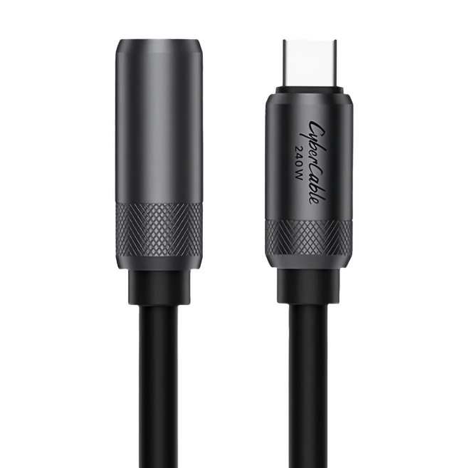 HAGiBiS 海備思 USB4 240W Type-C 傳輸公對母延長線 原子銀, 1m, 1條