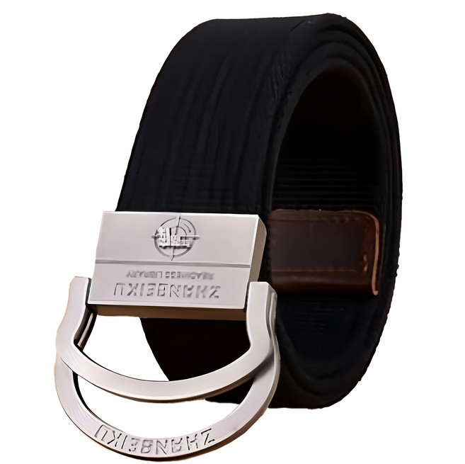 德利生活 軍風帆布腰帶, 黑色, 1個