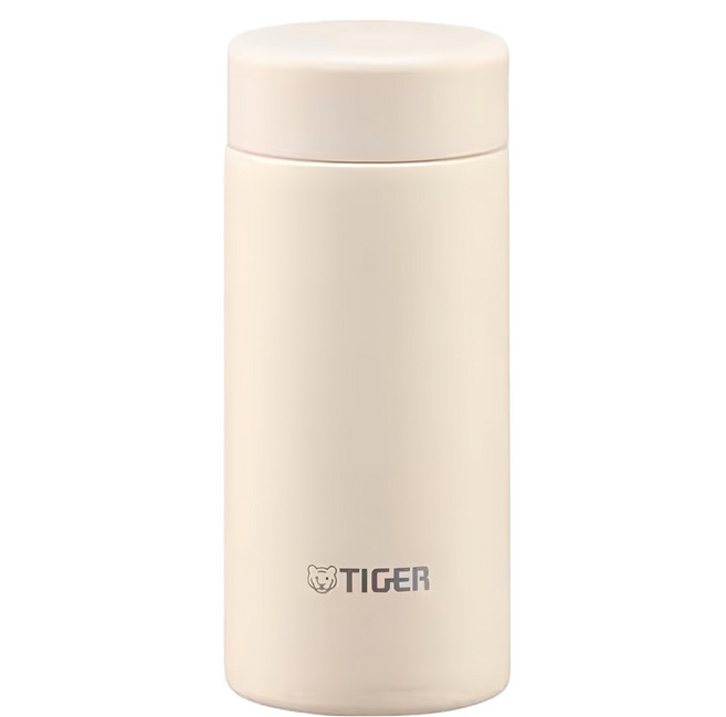 TIGER 虎牌 超輕量旋蓋雙層不鏽鋼保溫瓶 MMP口袋隨行杯 保冰杯 雪花白 200ml, 1個