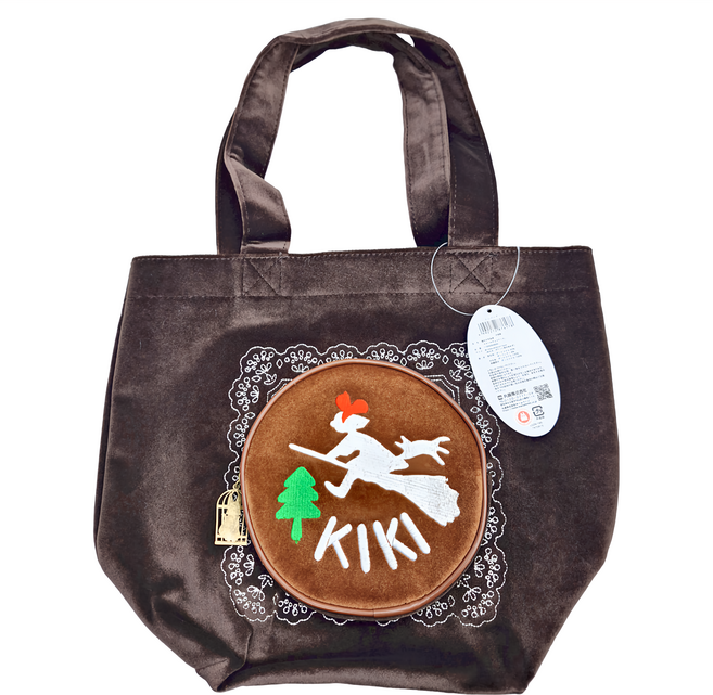 MARUSHIN 丸真 魔女宅急便手提袋 Kiki 巧克力蛋糕迷你包, 深棕色