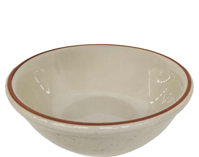 沐慕家居 陶瓷餐具 小飯碗, 咖啡線條, 1個